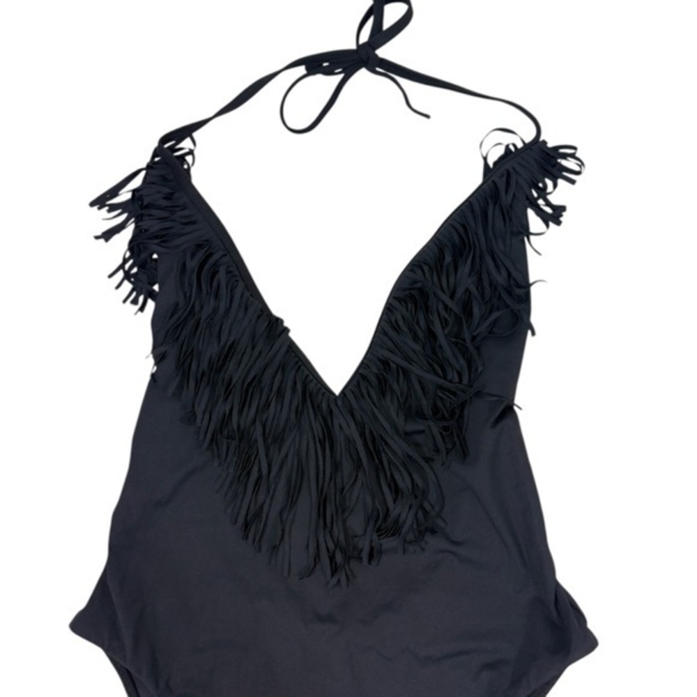 LSPACE NWT‎ $198 Black Desert Days Fringed One-Piece Swimsuit  M - Picture 3 of 7